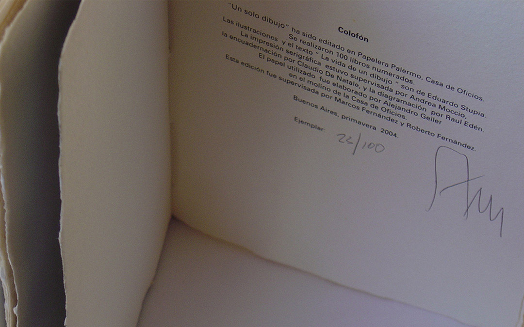 Eduardo Stupía,UN SOLO DIBUJO,Casa de Oficios.100 ejemplares.2004